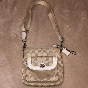 Gold and champagne coach satchel bag mini purse